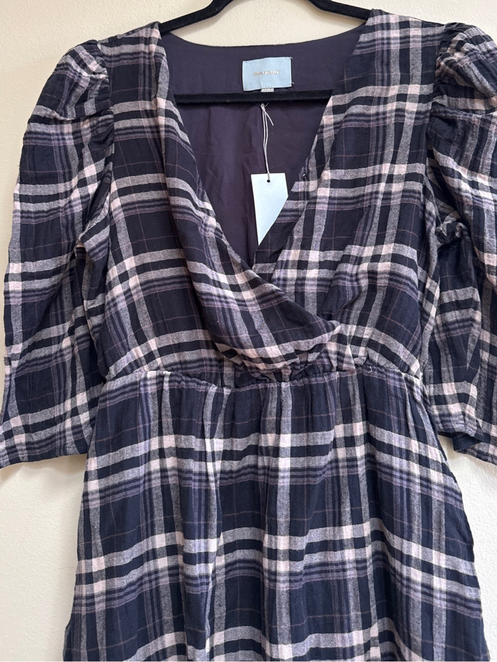 Plaid Ruffle-Hem Dress - Picture 5 of 6